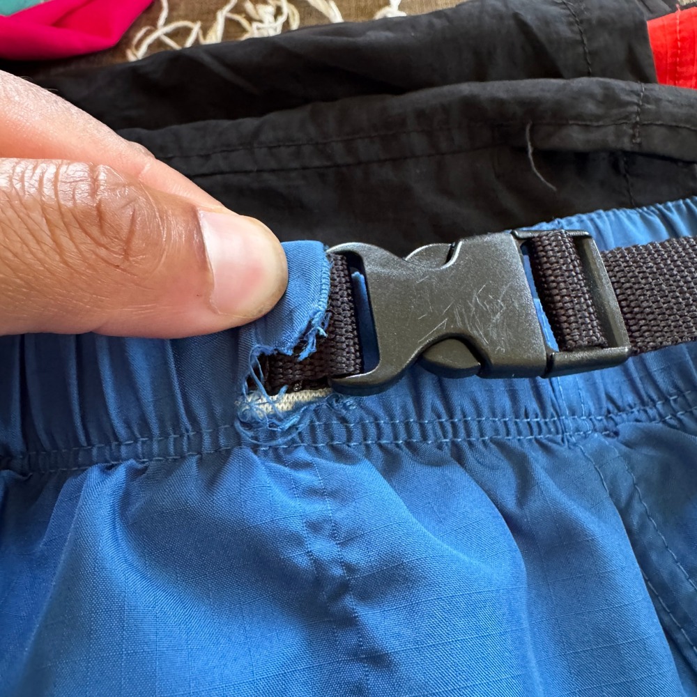 Nike Mens Blue Cargo Shorts Integrated Belt Mesh Lined Move To Zero Large - Picture 9 of 9